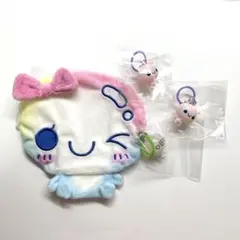 ぷくぷくあわわちゃん ガチャガチャ ポーチ めじるしアクセサリー 4点セット