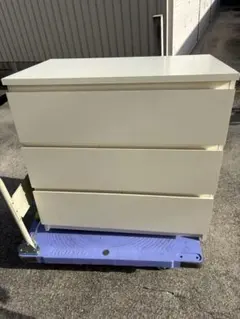 IKEA MALM 3段チェスト ホワイト