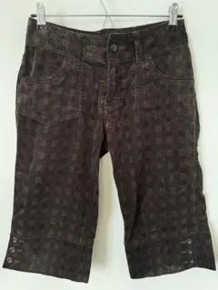 【未使用品】チェック柄コーデュロイパンツ　MLサイズ