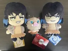鬼滅の刃 嘴平伊之助 ぬいぐるみ マスコット 3点セット