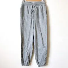 ジーユー　スウェットジョガーパンツ　綿100% グレー　M ウエストゴム　紐