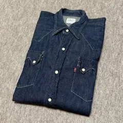Levi's ウエスタンシャツ ショートホーン 復刻 バレンシア 濃紺 44