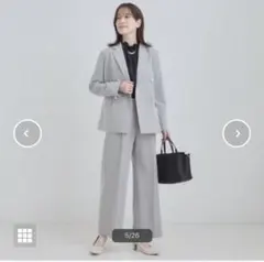 AOKI アオキ レディース パンツスーツ Oggiコラボ チャコールグレー