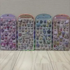 おやすみまん様コットンパフィーシール ベイマックス スヌーピー はぴだんぶい4枚