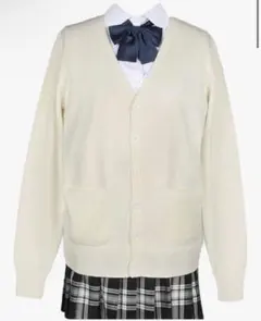 スクールカーディガン 白 XL