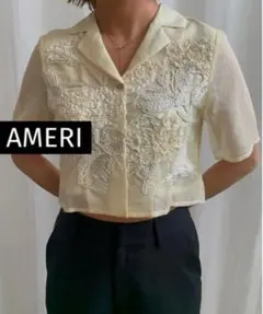 AMERI★UNEVEN EMBROIDERY SHEER TOPのサムネイル