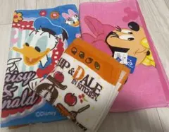 Disney キャラクタータオルセット ミニー ドナルド チップとデール
