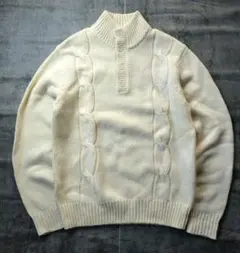 90s OLD UNIQLO オールドユニクロ ケーブルニット セーター 生成り