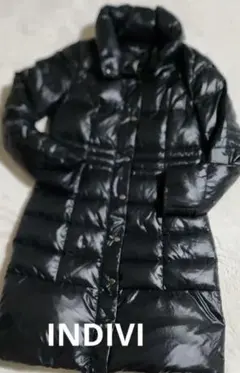 【美品】INDIVI ブラック ダウンジャケット 38