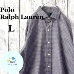 【美品古着】PoloRalphLaurenラルフローレンチェックシャツ Lサイズ