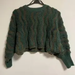 LOWRYS FARM グリーン系 ニット Fサイズ