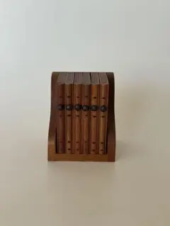 ビンテージ 本棚風 コースター6枚セット