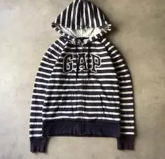 GAP ストライプ フルジップパーカー Mサイズ　短丈　希少