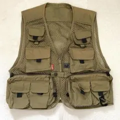 訳あり/90s】パタゴニア メッシュ フィッシングベスト XL グレー 黒