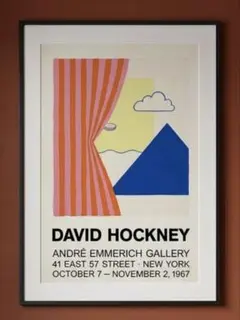 デイヴィッド・ホックニー 回顧展 ポスター メトロポリタン美術館 1988