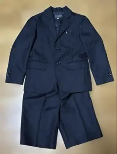 120サイズ　キッズ ブラック　ストライプスーツ