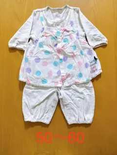 【春・夏・秋】【50～60】ロンパース　女の子