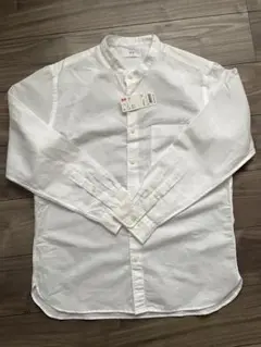 UNIQLO スタンドカラーシャツ L 00 White メンズ　Lサイズ