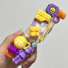 IQOSケースデコ　イルマワンデコ　パープル　イエロー　派手　片面