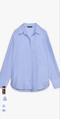 新品タグ付き　ZARA ライトブルー ベーシックオックスフォードシャツ S 青