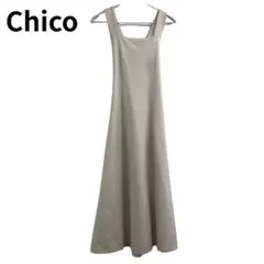 Chico ノースリーブ Aライン ワンピース ホワイト カジュアル秋冬