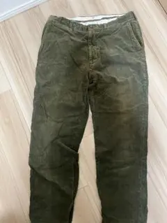 poloオリーブグリーン コーデュロイ チノパン