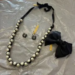 パールネックレス　ピアス　セット売り
