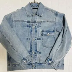 【1st】【美品】ユニクロ Gジャン ライトブルー S フランス