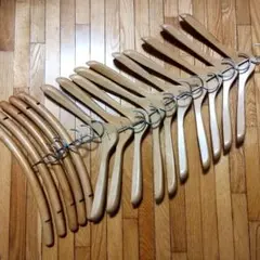 木製スリムハンガー15本セット(2種)