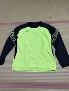 ミズノ　長袖ピステ XLサイズ 蛍光イエロー