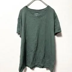 ジェイクルー 無地Tシャツ クルーネック半袖 XL 緑 コットン カジュアルのサムネイル