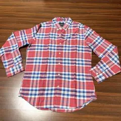 American Eagleメンズ長袖チェックシャツMレッド系のサムネイル