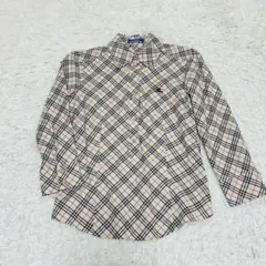 BURBERRYバーバリーブルーレーベル　チェック　プルオーバー　シャツ　七分丈