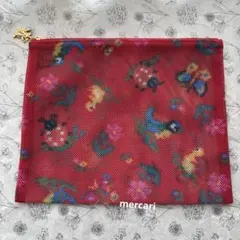 け*み様 フェイラー　メッシュ転写プリントポーチ　ハイジ　赤