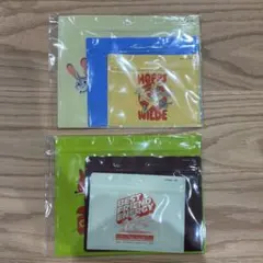 ズートピア 2 Happyくじ J賞 ジッパーバッグ 　2点