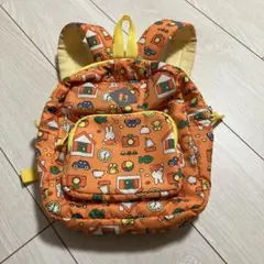 ミッフィー　リュック　オレンジ　登園バック小さめ　コンパクト　ベビー