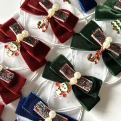 ベルベット生地＊クリスマスチョーカー10本