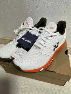 YONEX テニスシューズ SHTAALA ホワイト/オレンジ　23cm