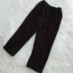 番号無しカジュアルパンツ ゴムウエスト 焦げ茶色