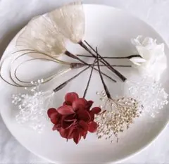 髪飾りドライフラワー浴衣結婚式 成人式前撮り