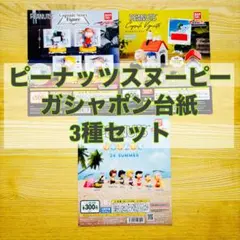 ピーナッツスヌーピーガシャポン台紙（POP）3種セット