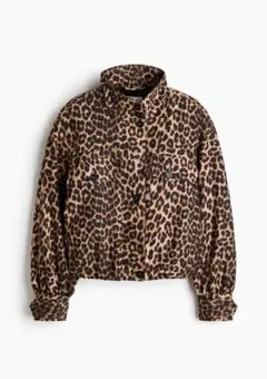 H&M バブルヘムジャケット　レオパードLサイズのサムネイル