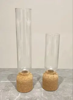 ガラスとコルクのフラワーベースセット
