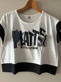 PINK-latte ロゴプリントTシャツ ホワイト×ブラック　XSサイズのサムネイル
