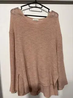 earthライトピンク ニットセーター F