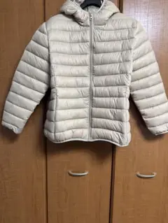 アイボリー フード付き フェイクダウンジャケット 2XL