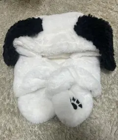 USJ スヌーピー 耳フード帽子 マフラーふわふわ素材