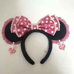 ディズニー カチューシャ イヤリング ピンク