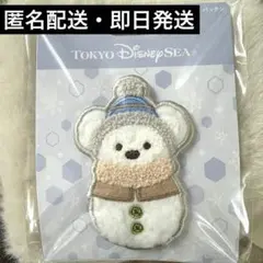 ダッフィー 雪だるま パッチン　シークレットオブスノーウィーデイ　ディズニーシー