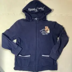 Pom Ponette ポンポネットフード付きネイビーパーカー　150 M